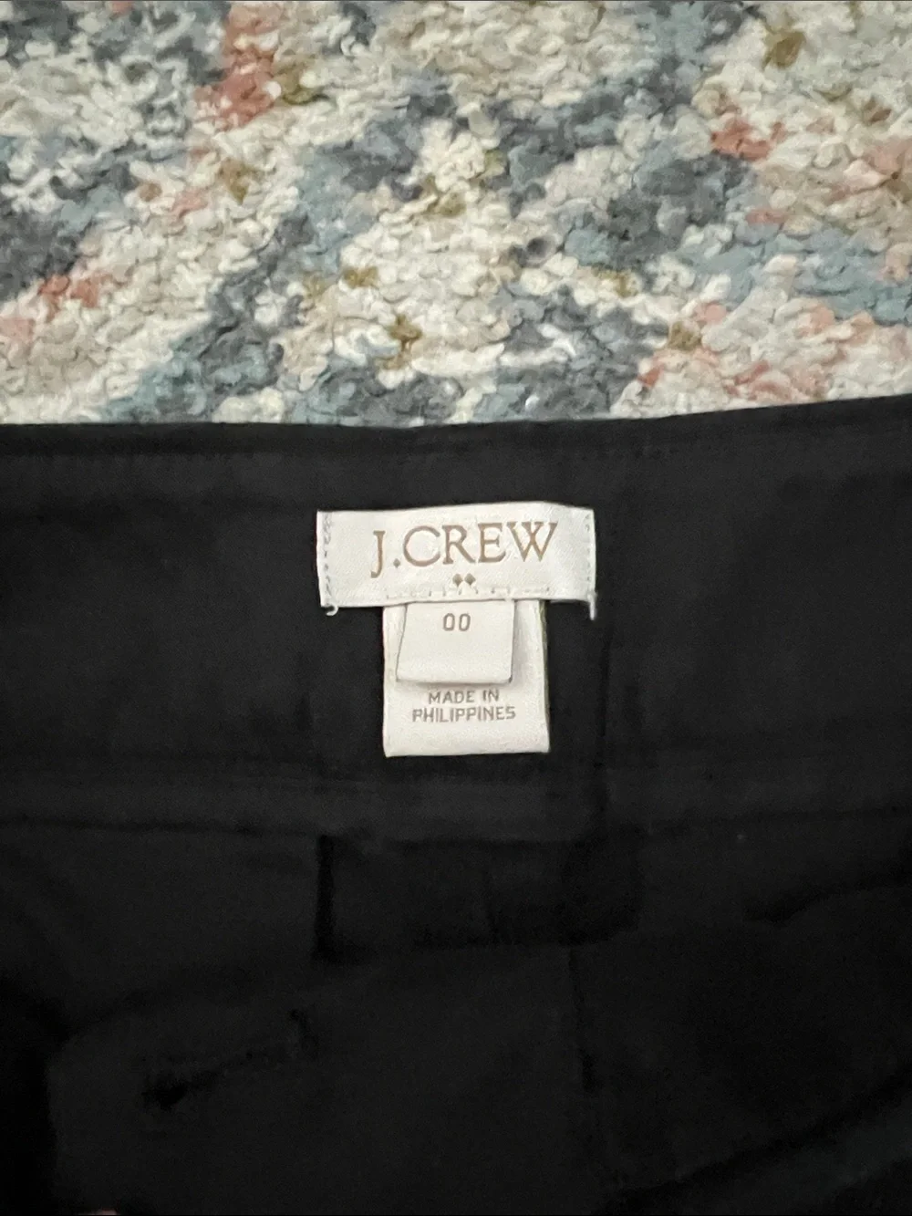 J. Crew Black Scallop-Hem Bermuda Shorts